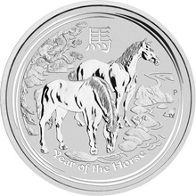 The Perth Mint Stříbrná mince Lunární série II Rok Koně 2014 1 oz