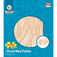 Bigjigs Rail Drevené koľaje Trojcestná výhybka - 2 ks