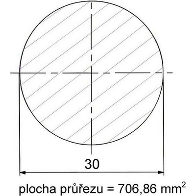 Kruhová ocel plná 30 mm – 6 m
