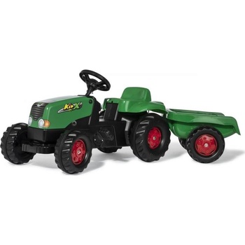 Rolly Toys Šlapací traktor Rolly Kid s vlečkou zelená