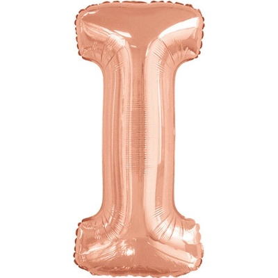Amscan Foliové písmeno I rose gold 100 cm