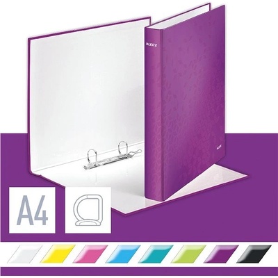 Leitz Wow 2 krúžkový zakladač lamino A4 4 cm purpurový