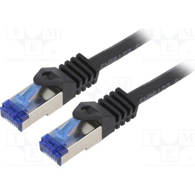 Logilink C6A033S Patch, S/FTP, 6a, lanko, Cu, LSZH, 1m, černý