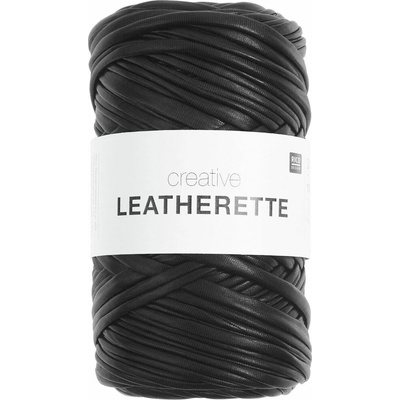Rico design háčkovací příze imitující kůži Creative Leatherette černá - 1 ks