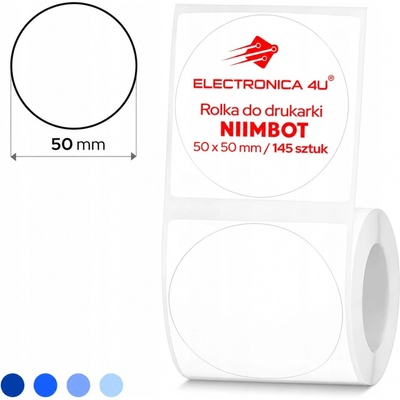 Bílé štítky Niimbot B1 B4 B21 B3S samolepicí samolepky 50x50