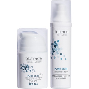 Biotrade Pure Skin Комплект - Ексфолиращ тоник и Озаряващ дневен крем за лице, SPF50+, 60 + 50 ml