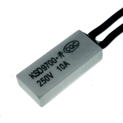 Tepelná pojistka keramická vratná termostat spínač 100°C KSD9700 NO 250V/10A