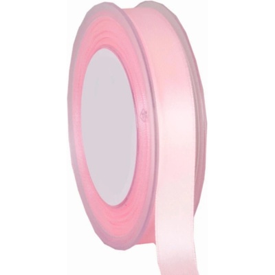 Oboustranná saténová stuha 15 mm x 25 m růžová