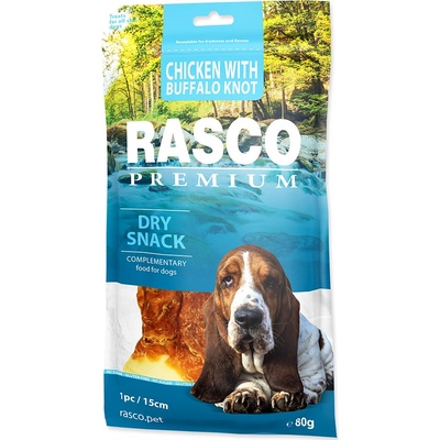 Rasco Premium uzel bůvolí obalený kuřecím masem 80 g
