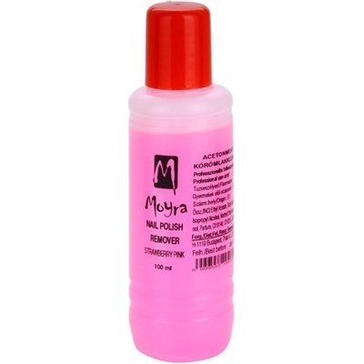 Moyra Nails odlakovač na nechty bez acetónu Strawberry Pink 100 ml