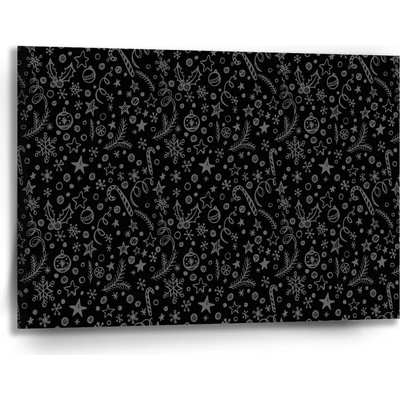 Sablio Vianočný Obraz Vianoce na čiernej - 90x60 cm