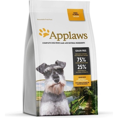 Applaws Senior All Breeds суха храна за възрастни кучета от всички породи 75% пиле 2kg