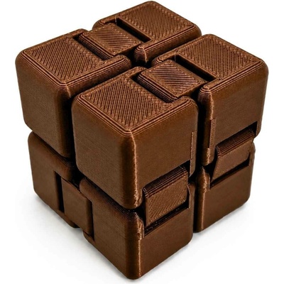 Antistresová kostka Infinity Cube Svíčkománie3D Hnědá pastelová