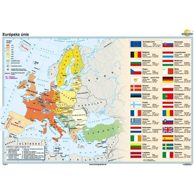 Cartographia Európska únia (140x100 cm – 1:4700000), nástenná, fóliovaná, lištovaná