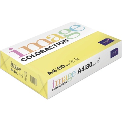 Coloraction barevný xerografický papír Image 80g A4, středně žlutá balení 500 archů