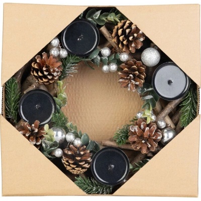 MagicHome Věnec Vánoce, adventní, přírodní, 30 cm – Hledejceny.cz