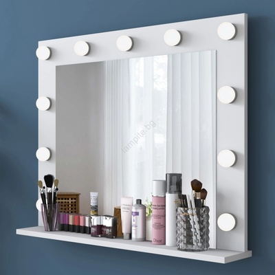 ASIR GROUP Огледало с рафт RANI 90x71, 8 см бял (AS1749)