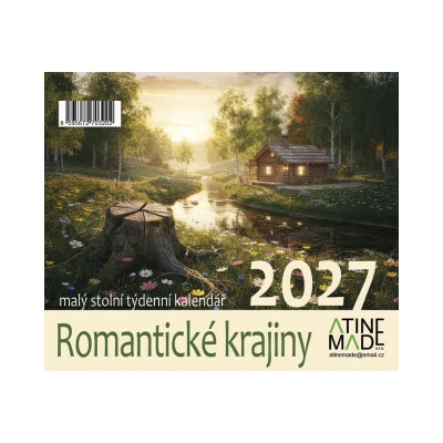 Romantické krajiny malý stolní týdenní 13 x 15 cm 2027