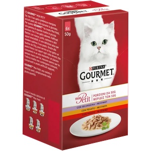 Purina Gourmet Mon Petit Meat Mix паучове за котки с месо 6 * 50gr