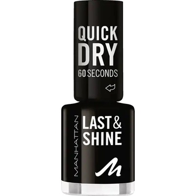 Manhattan Last & Shine Quick Dry 60 Seconds – lak na nehty černý 8ml