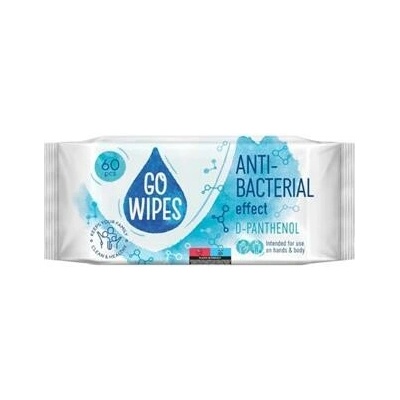 Go Wipes antibakteriální vlhčené ubrousky D-panthenol 60 ks