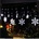 Led Коледна завеса с 5 снежинки и 5 звезди, студено бяло ip20 lw61