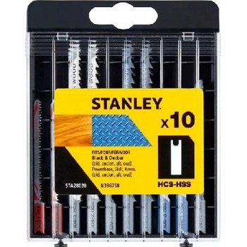 Stanley STA28020-XJ 10dílná sada pilových listů do dřeva uchycení U