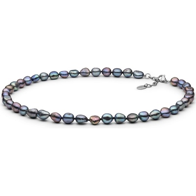 ANNA PERLY Náhrdelník z multicolor barokních perel 8-9 mm