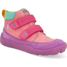 Affenzahn Low Boot Detské barefoot topánky Leather Friendy Owl viacfarebná ružová