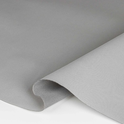 TextilCentrum.cz Potahová látka na SLOUPKY / STROPNICI do auta AUTOMOTIVE HEADLINER KOPER MONO 89, TENKÁ světle šedá, tloušťka 1,8 mm, s molitanem a síťkou, š.180cm (látka v metráži)