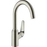 Hansgrohe Кухненски смесител Hansgrohe Focus M42 220, едноръкохватков, с 1 струя, матиран хром (71802800)