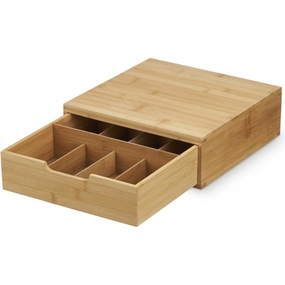 Kinvara Bambusový box na kávové kapsle 8 přihrádek 30 x 30 cm hnědý – Zbozi.Blesk.cz