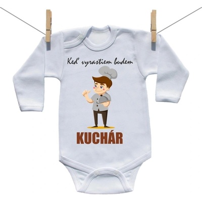 Boodyy Body s dlhým rukávom Keď vyrastiem budem kuchár