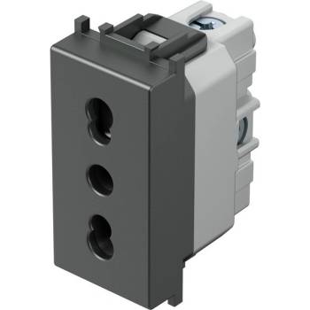 TEM Контакт италиански стандарт 2P+E 16A 1M, цвят Антрацит, Modul - VM30AT (VM30AT)