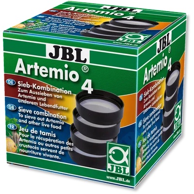 JBL Artemio 4 - Сито 4 броя (0, 15 мм, 0, 30 мм, 0, 60 мм. 1, 0 мм), комплект от 4 части за жива храна, напр. Артемия
