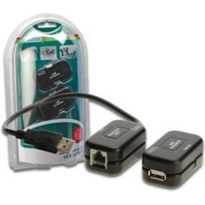 ASSMANN Удължител Assmann DA-70139-1, от USB Type A(м) към RJ-45 cat5 UTP(ж), черен (DA-70139-1)