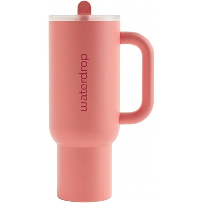 Waterdrop Explorer Tumbler tumbler z nehrdzavejúcej ocele s rúrkou Pink 1100 ml