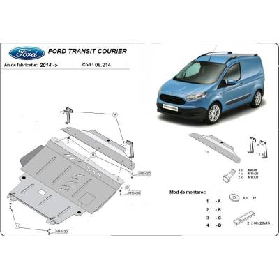 Scut Motor - Румъния Метална кора под двигател и скоростна кутия ford transit tourneo courier от 2014 (73643)