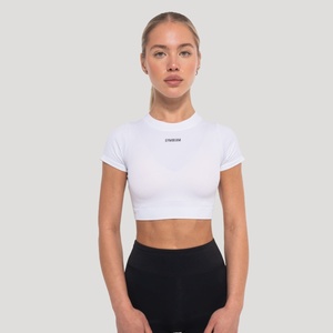 GymBeam Дамски кроп топ Flow White L