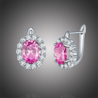 Sisi Jewelry Swarovski Elements Fiona Rose E1322 růžová