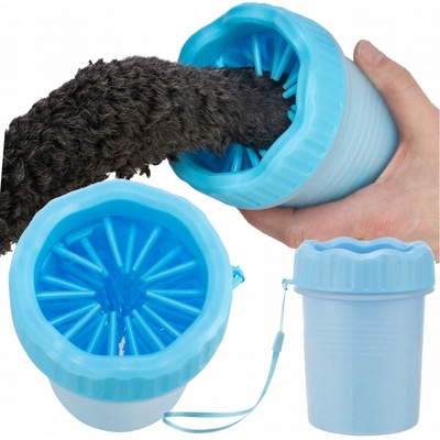 Trixie Tlapkomyčka S-M silikon/plast modrá