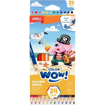Deli Color wow! цветни моливи EC143-24, (13802132)