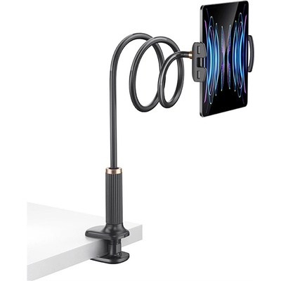 AppleMix Držiak s flexibilným ramenom pre Apple iPhone / iPad (4,7"- 13") - 0,95 m - čierny
