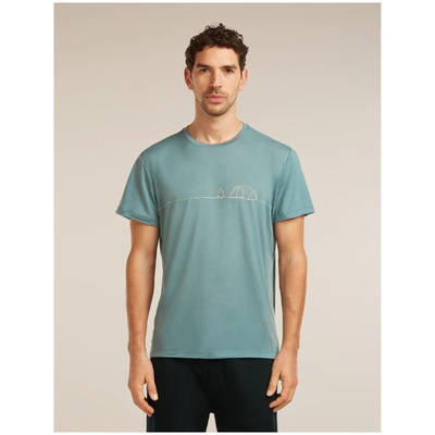 Icebreaker Merino Blend Core SS Tee Single Line Camp Размер: M / Цвят: тъмно сив