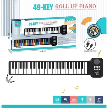 Image 1 of Armtoys ДЕТСКО СИЛИКОНОВО ПИАНО 49 КЛАВИША С usb