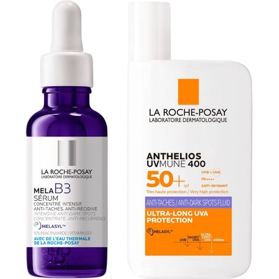 La Roche-Posay Комплект - Серум Mela B3 и Флуид против тъмни петна Anthelios, 30 + 50 ml