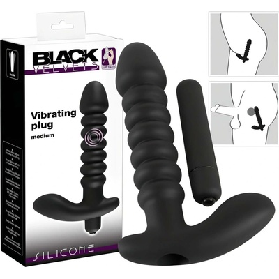 Black Velvets s drážkami střední