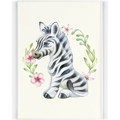 Plakát / Obraz Zebra 30 x 40 cm Tiskové plátno