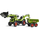 Falk šliapací traktor 2070W Claas backhoe s prednou a zadnou lyžicou a prívesom