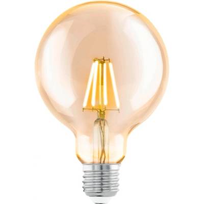 Eglo Retro filamentová LED žiarovka, E27, G95, 4W, 350lm, 2200K, teplá biela, jantárová